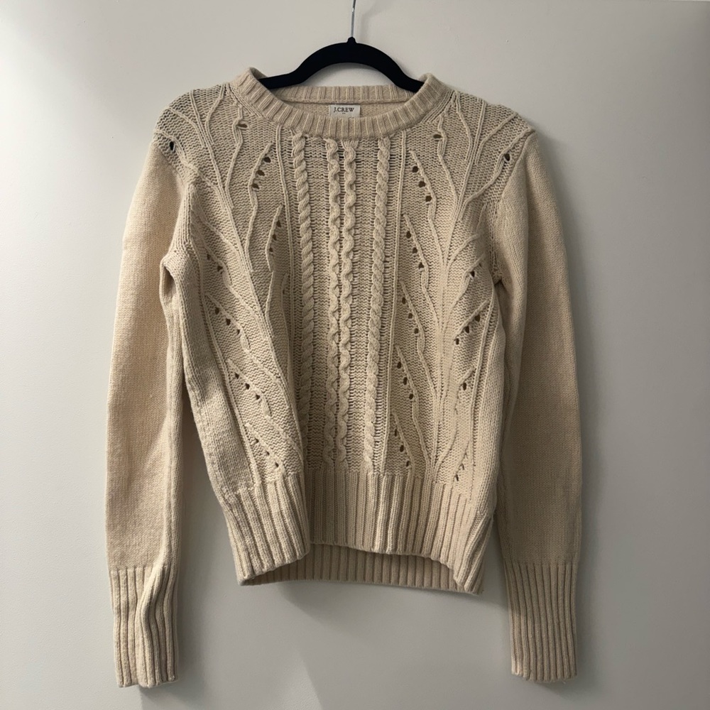 J. Crew Beige Textured Knit Sweater